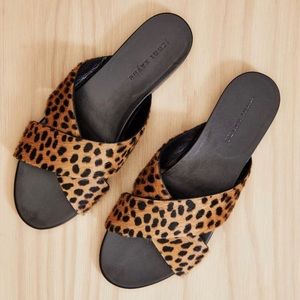 🆕 Jenni Kayne Cheetah Pony Hair Crossover Sandal